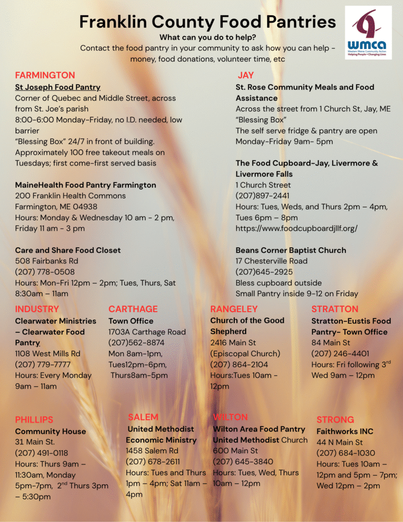 10 Franklin County Food Pantries